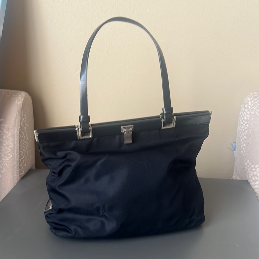 Elegant Black Prada Tote Bag